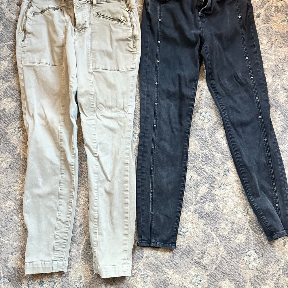 J Brand Skinny Jeans in Black and Tan